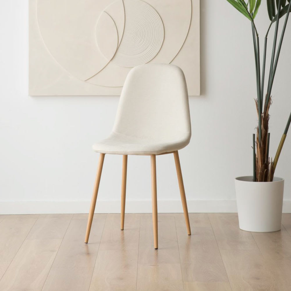 Silla Spoon Velvet - Crema