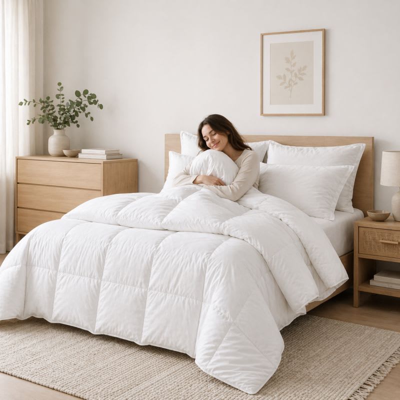 687875 - plumon ganso blanco 1.5 Plazas