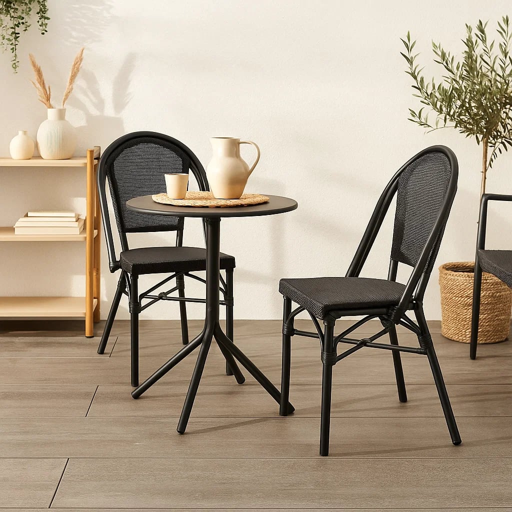 Silla Bistro Parisina Textileno - Negro