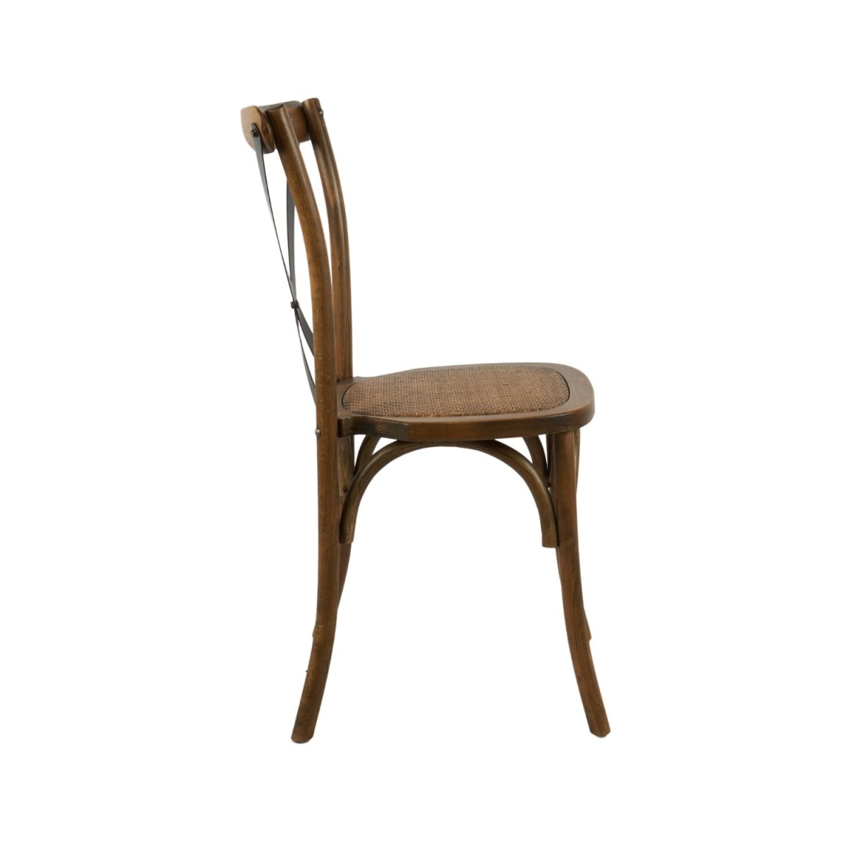Silla Crossback Madera Rattan - Café Vintage