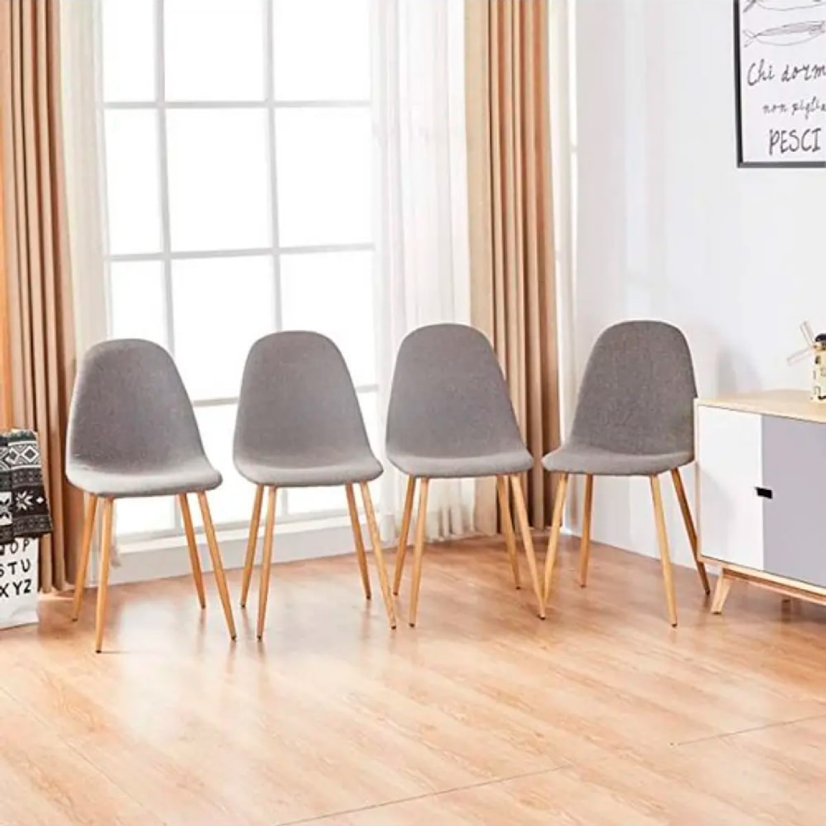 Silla Spoon Velvet  - Beige Oscuro