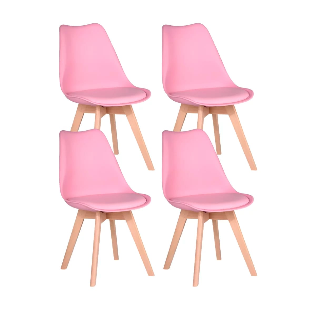 Silla Tulip Acolchada - Negra