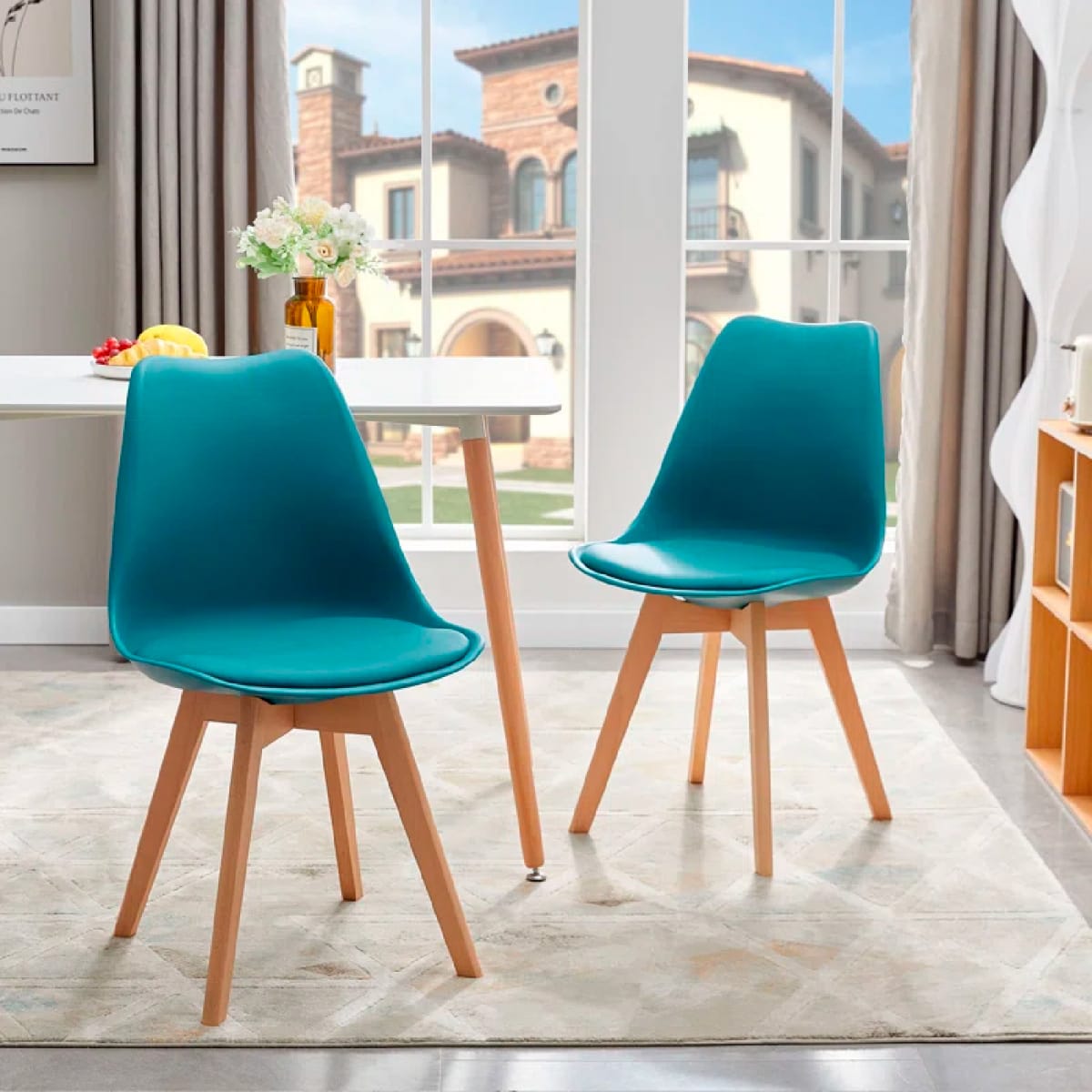 Silla Tulip Acolchada - Negra