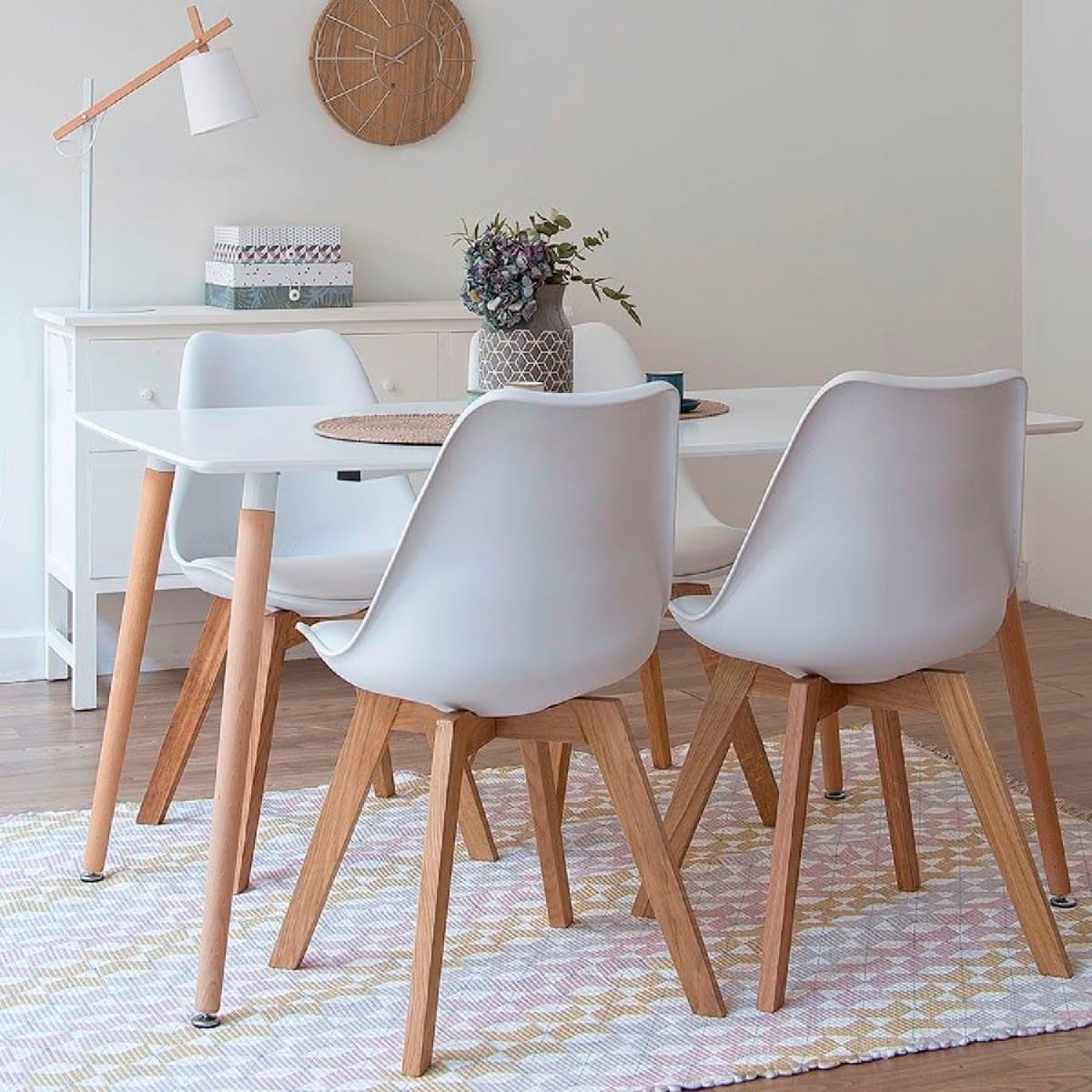 Silla Tulip Acolchada - Gris