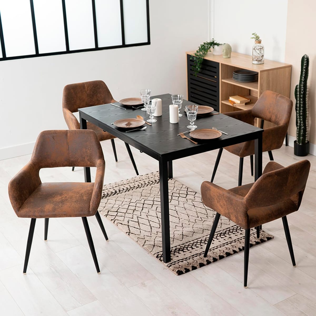 Butaca Burgos Ecocuero Vintage Café Oscuro