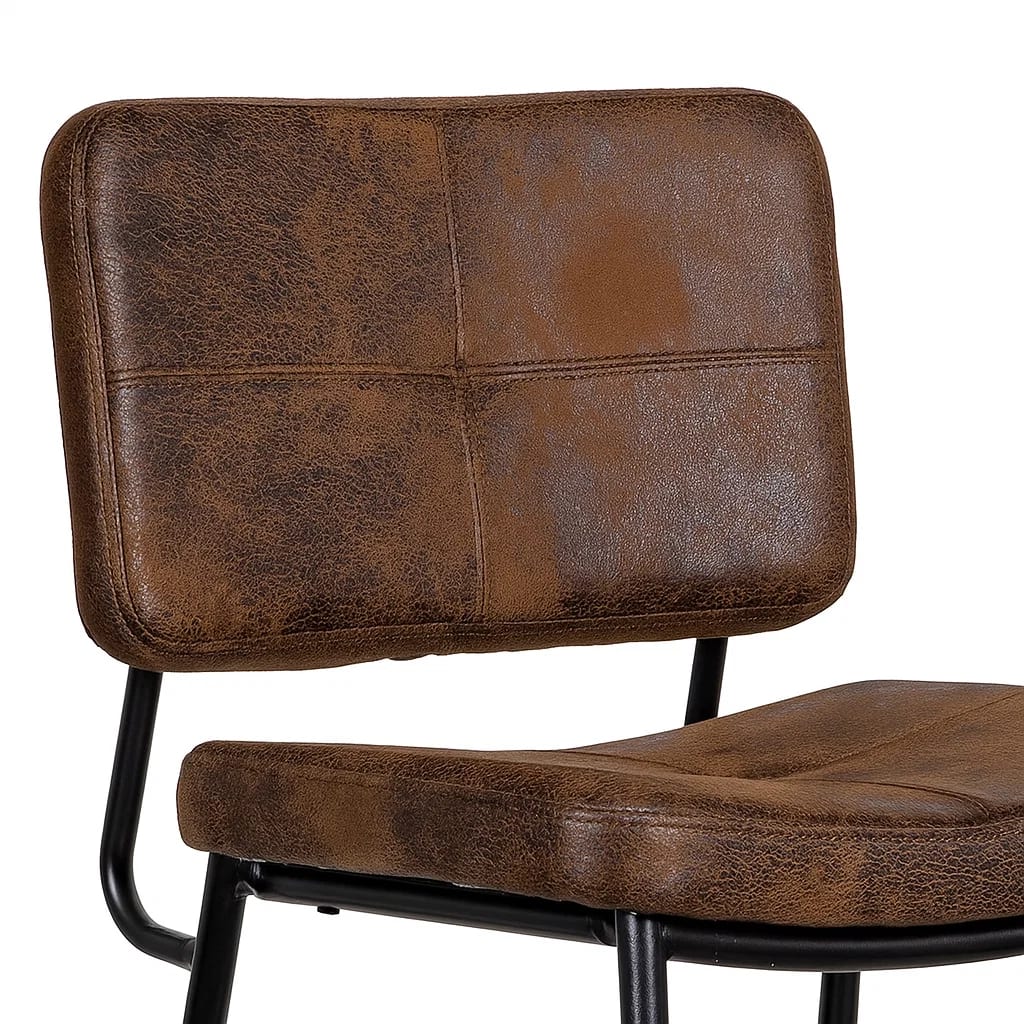 Taburete Alto Bronx Café Vintage con Patas Metálicas Negras