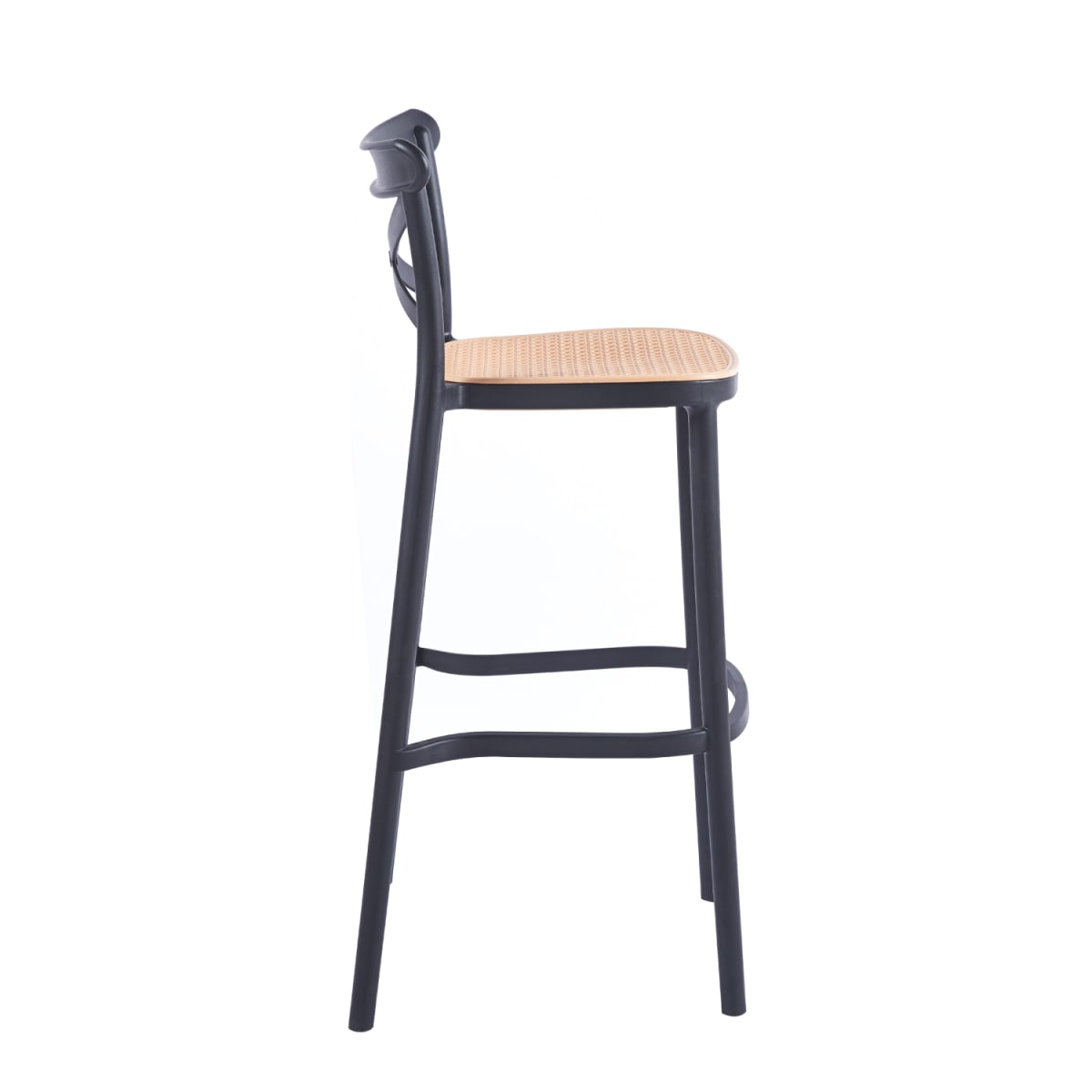 Taburete Crossback 77 cm - Negro