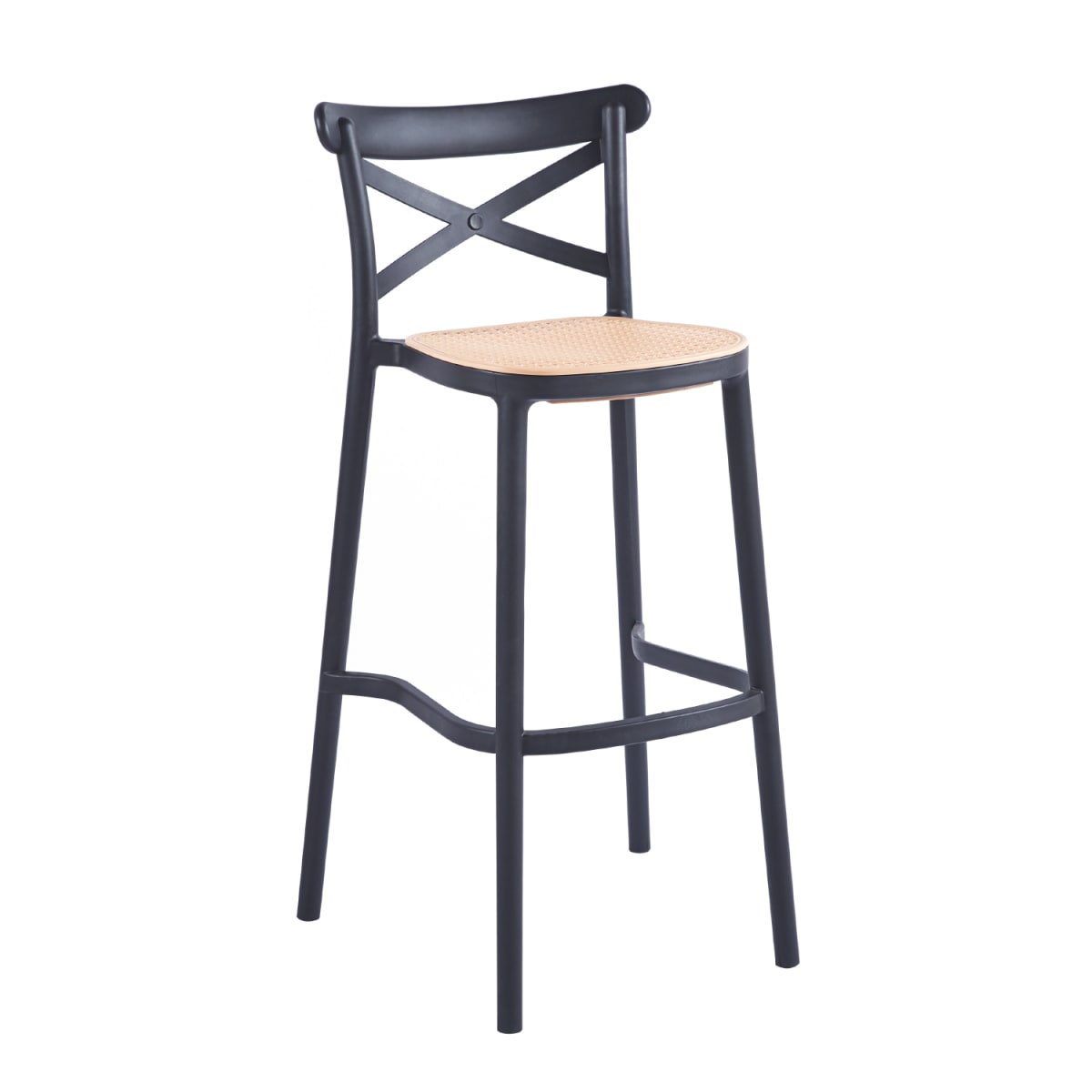 Taburete Crossback 77 cm - Negro