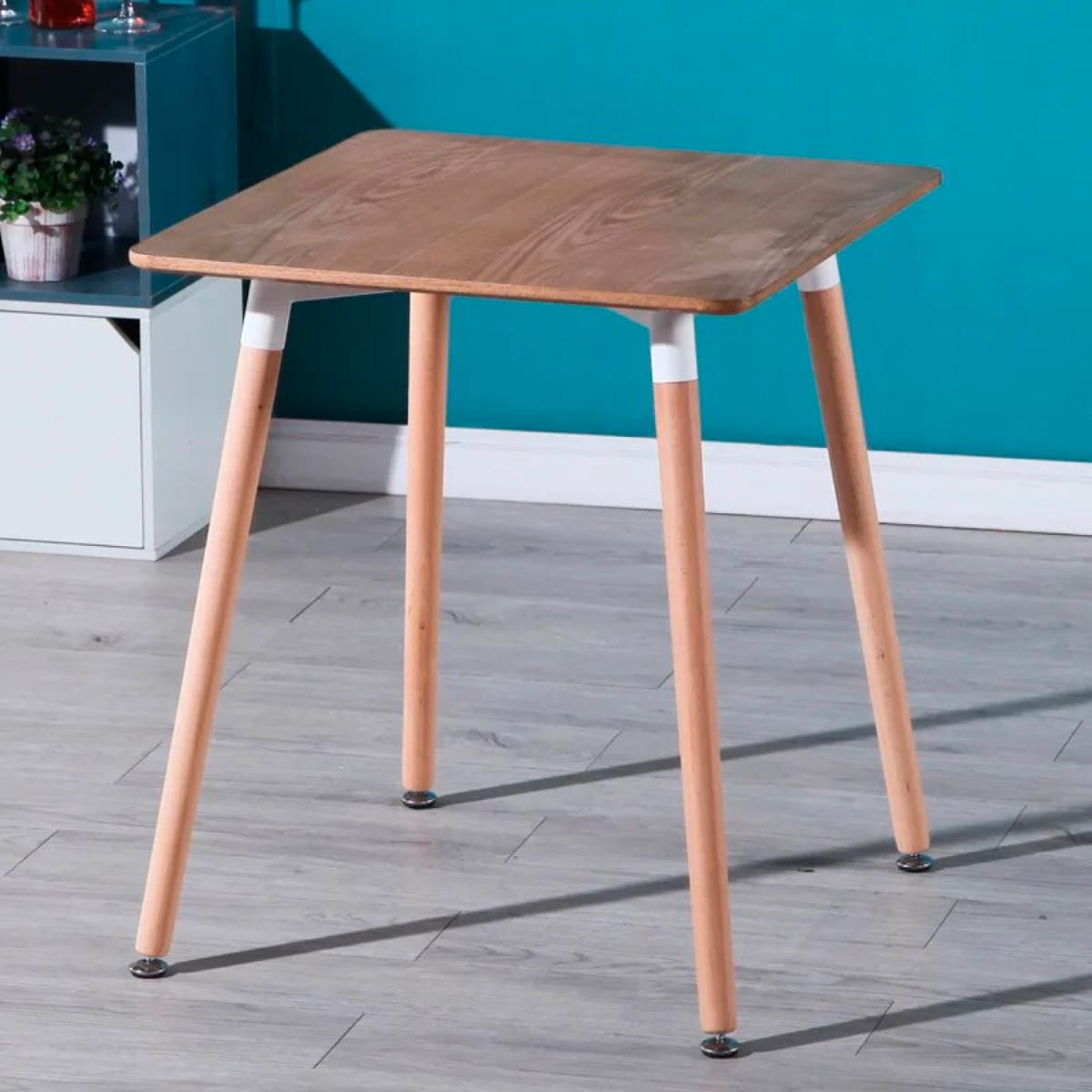 Mesa Eames Cuadrada MDF 80 cms - Blanco