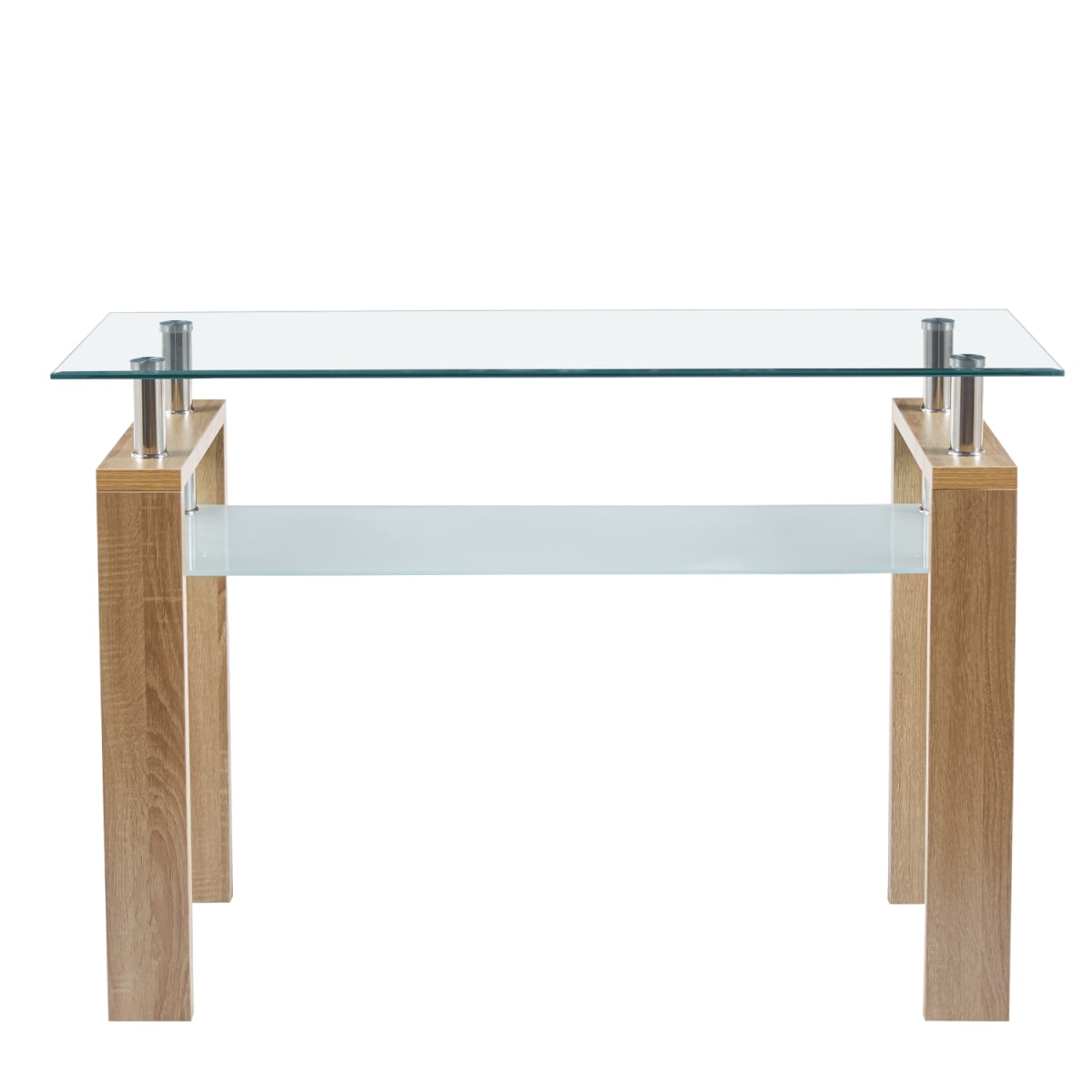 Mesa de Arrimo Rectangular de Vidrio