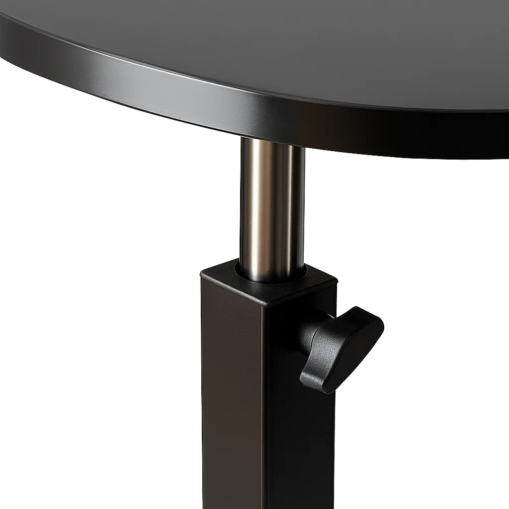 Mesa de Noche Ajustable en C para Cama y Sofá - Negro