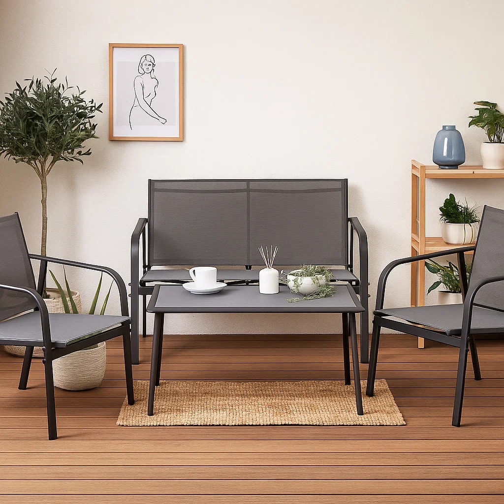 Juego de Terraza Aero 3 Sofás y 1 Mesa de Centro