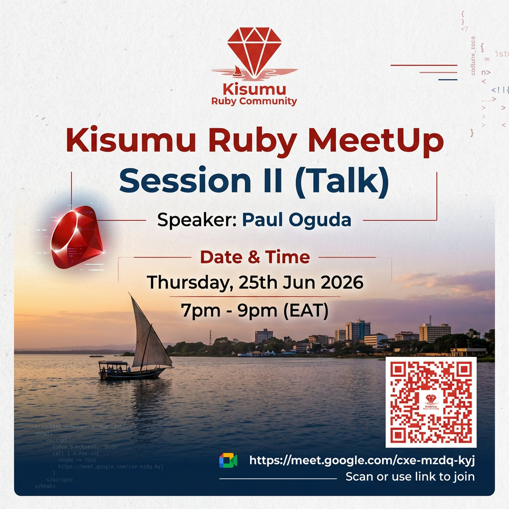 Kisumu Ruby Meetup Session II poster