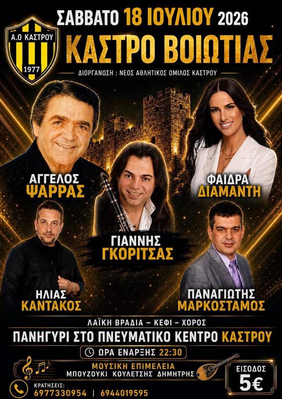 Πανηγύρι στο Κάστρο Βοιωτίας