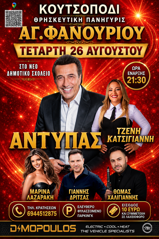Θρησκευτική Πανήγυρις Αγ. Φανουρίου στο Κουτσοπόδι Αργολίδας