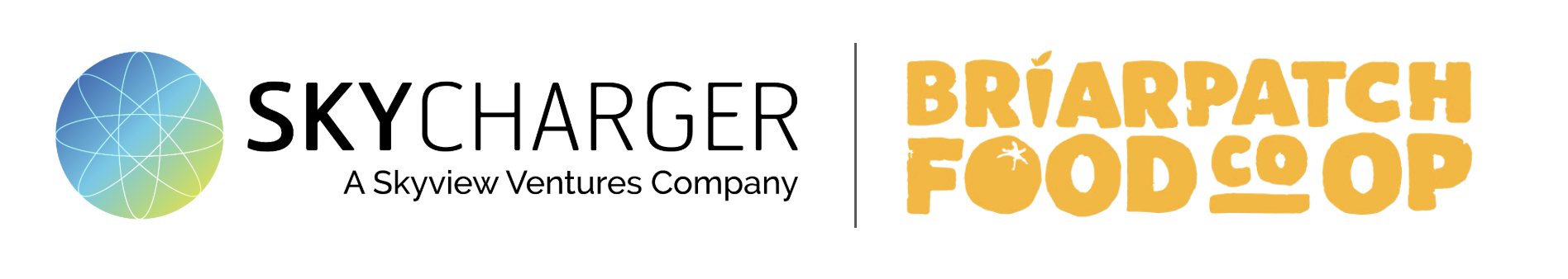 Skycharger + BriarPatch Food Co-op logo