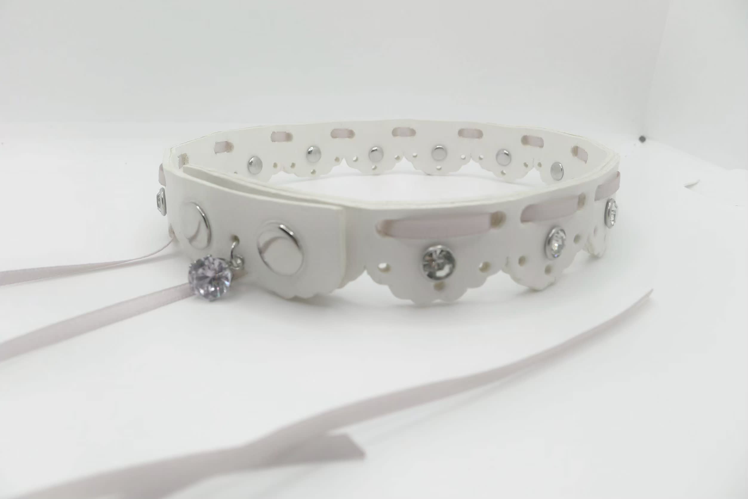 Lace Ruby Leather choker