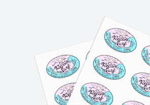 Oval sticker sheets