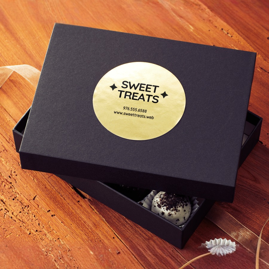 Runda klistermärken