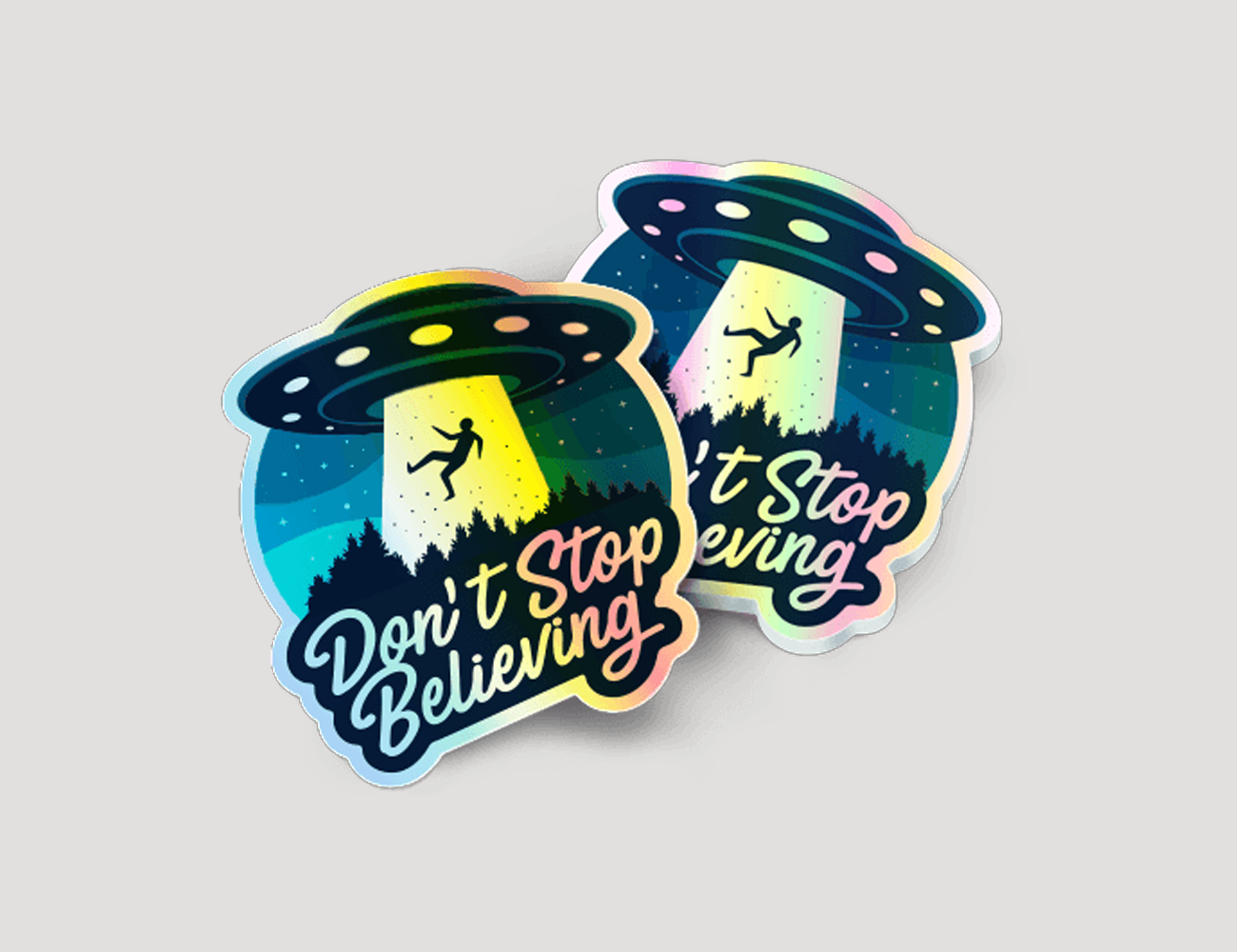 Holografiska provklistermärken