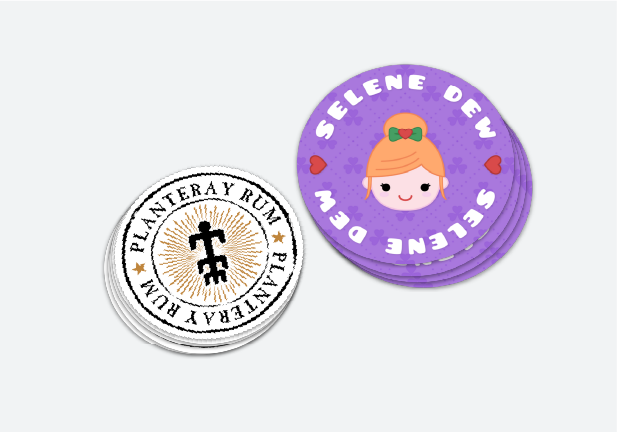 Runda klistermärken