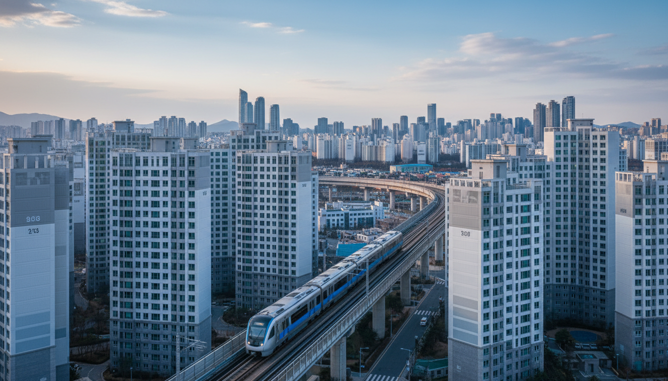 위례신도시 아파트 단지 사이를 달리는 경전철과 트램이 서울 송파·경기 하남·성남을 광역교통망으로 연결하는 미래 모습