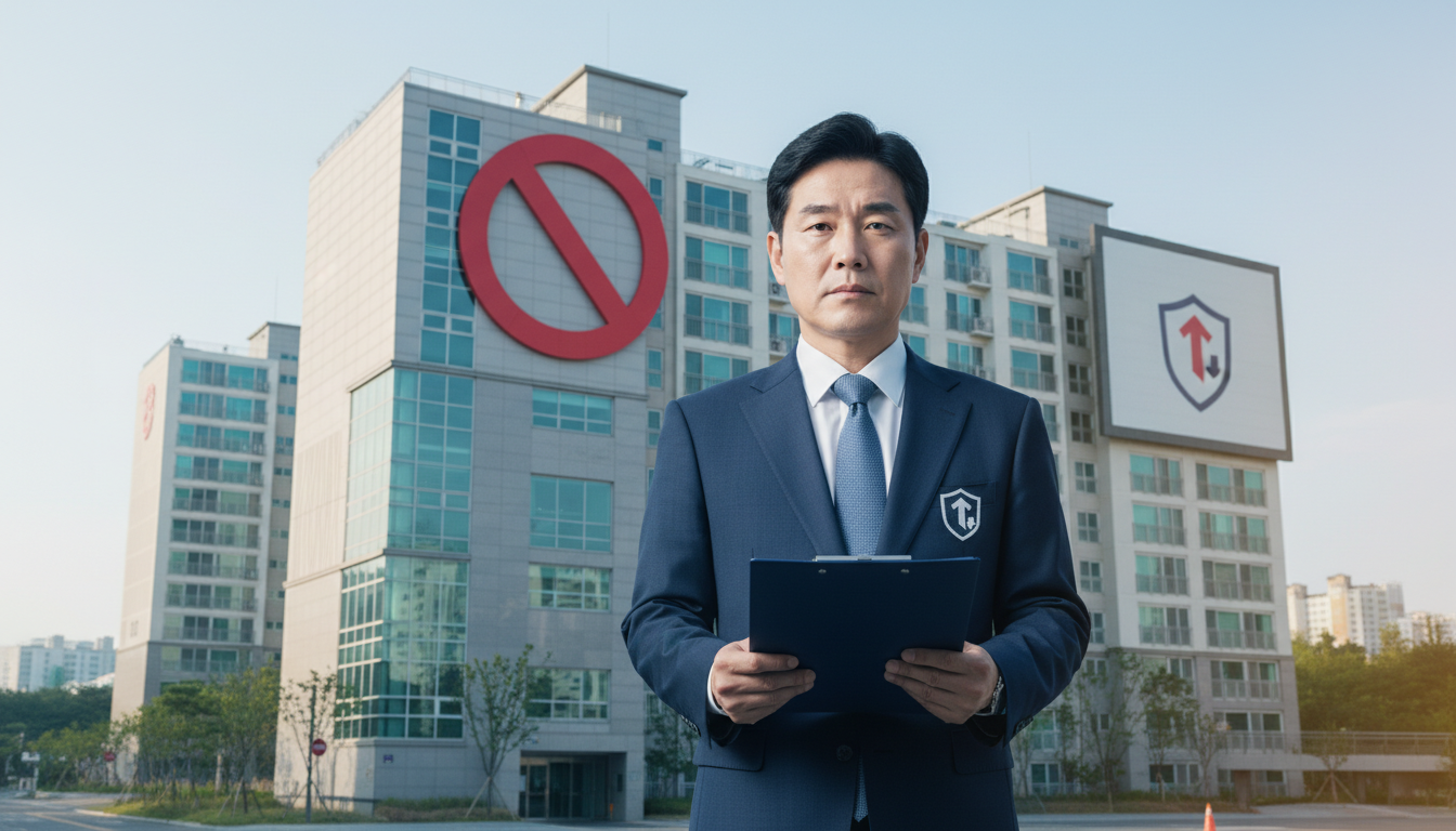 국토교통부 등록 임대사업자 꼼수 임대료 인상 특별점검 발표 — 임대료 5% 상한선 초과 위반 경고와 과태료 안내가 표시된 임차인 보호 포스터