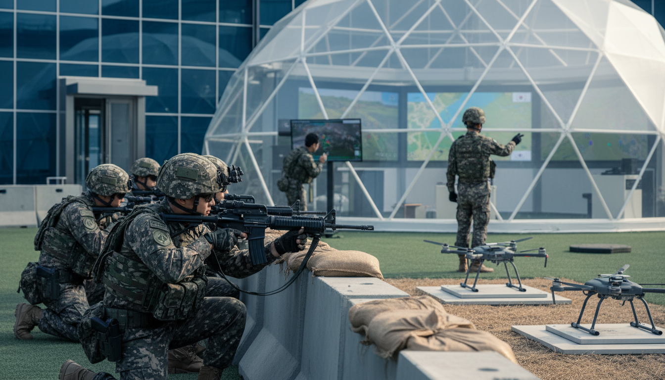 2026년 3월부터 전국 143개 훈련장에서 군복 차림의 예비군 병사들이 작계훈련 및 개인전투기술 훈련을 소집훈련 방식으로 실시하는 모습