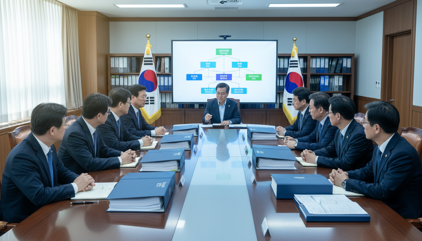 기획예산처 회의실에서 시민단체 대표들과 정부 관계자들이 2027년 예산안 핵심투자과제와 지출구조조정 방향을 논의하는 사상 첫 간담회 현장