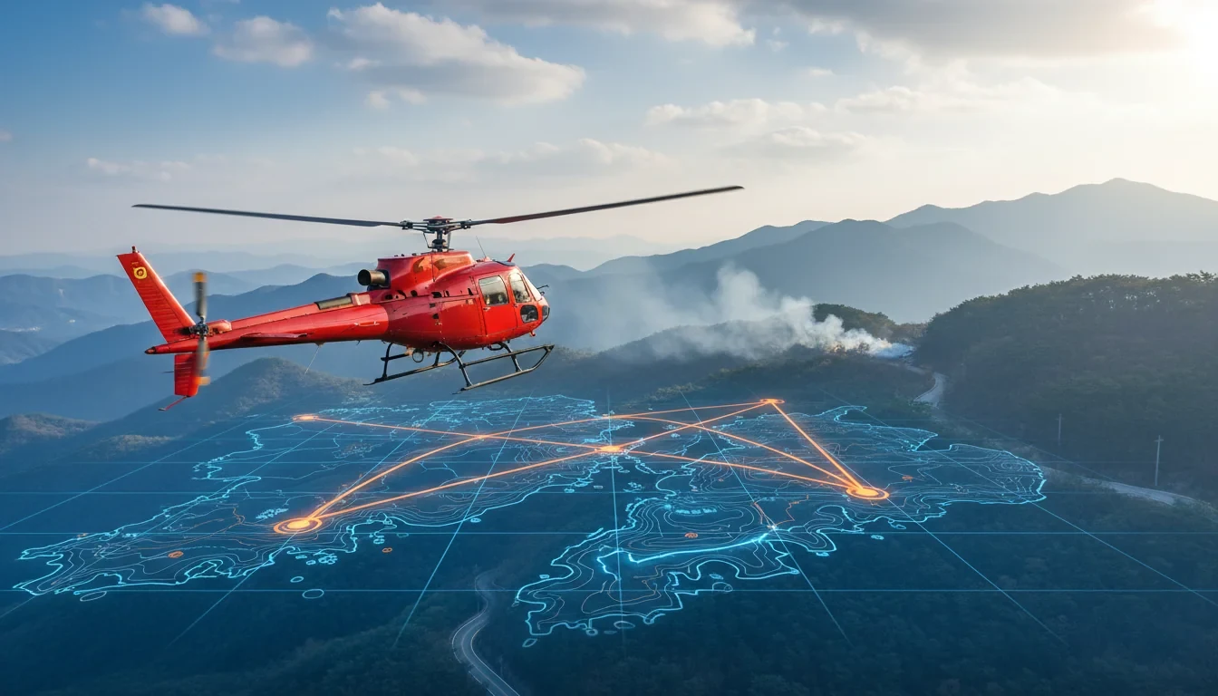 전국 통합출동체계로 시·도 경계를 넘어 산악 사고 현장에 긴급 출동하는 소방헬기