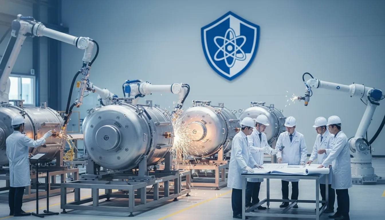 원자력안전위원회 관계자들이 i-SMR 심사 준비 워크숍에서 표준설계인가 심사 절차를 논의하는 회의 장면