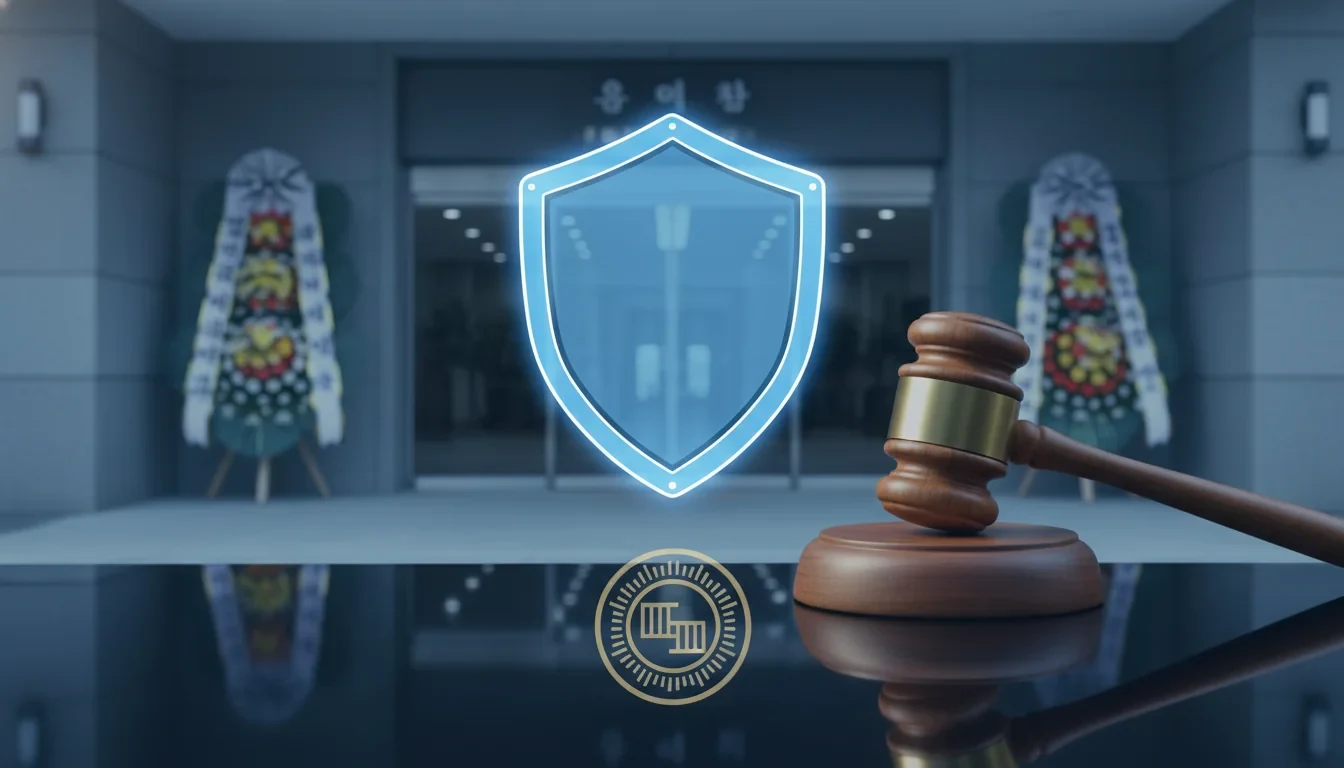 공정거래위원회가 장례식장 리베이트 관행을 조사하는 모습과 장례비용 영수증 위에 시정명령 도장이 찍힌 장면