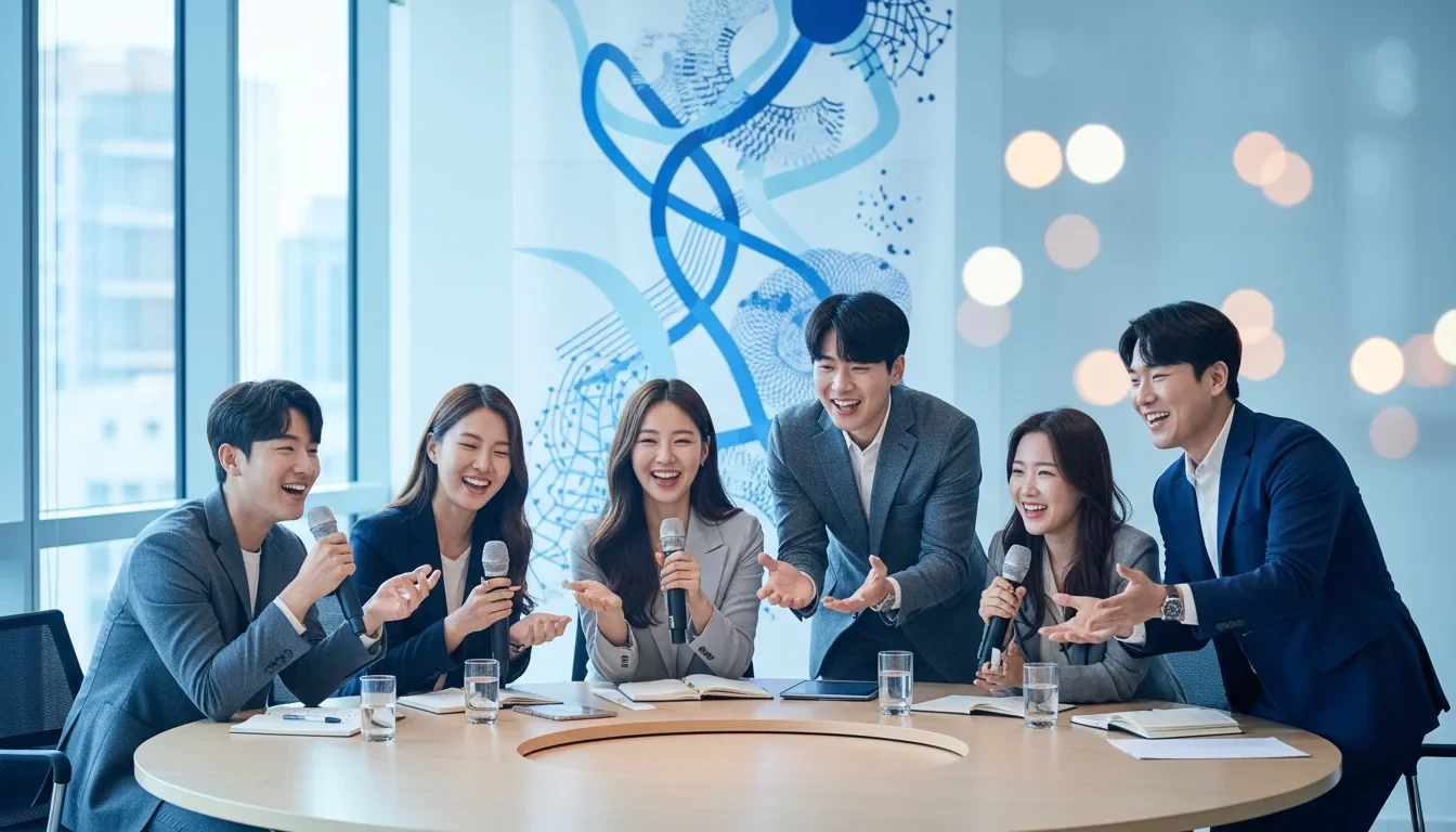 청년들이 원탁에 둘러앉아 사회 통합 정책에 대해 활발하게 토론하는 청년통통포럼 현장