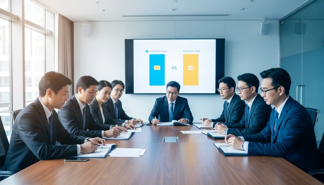 노사 대표와 정부 관계자가 퇴직연금 제도 개편안을 논의하는 회의장 모습