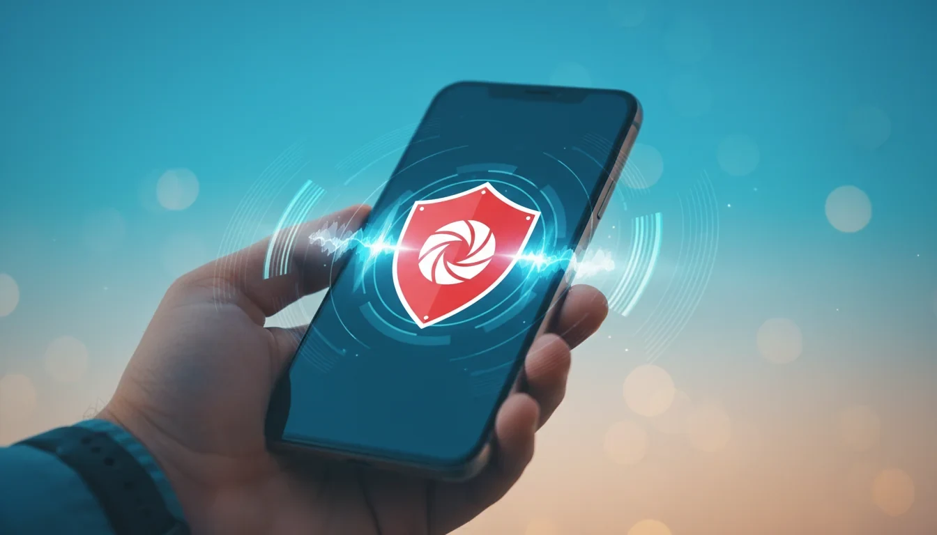 스마트폰 화면에 AI 보이스피싱 의심 경고 알림이 표시된 모습