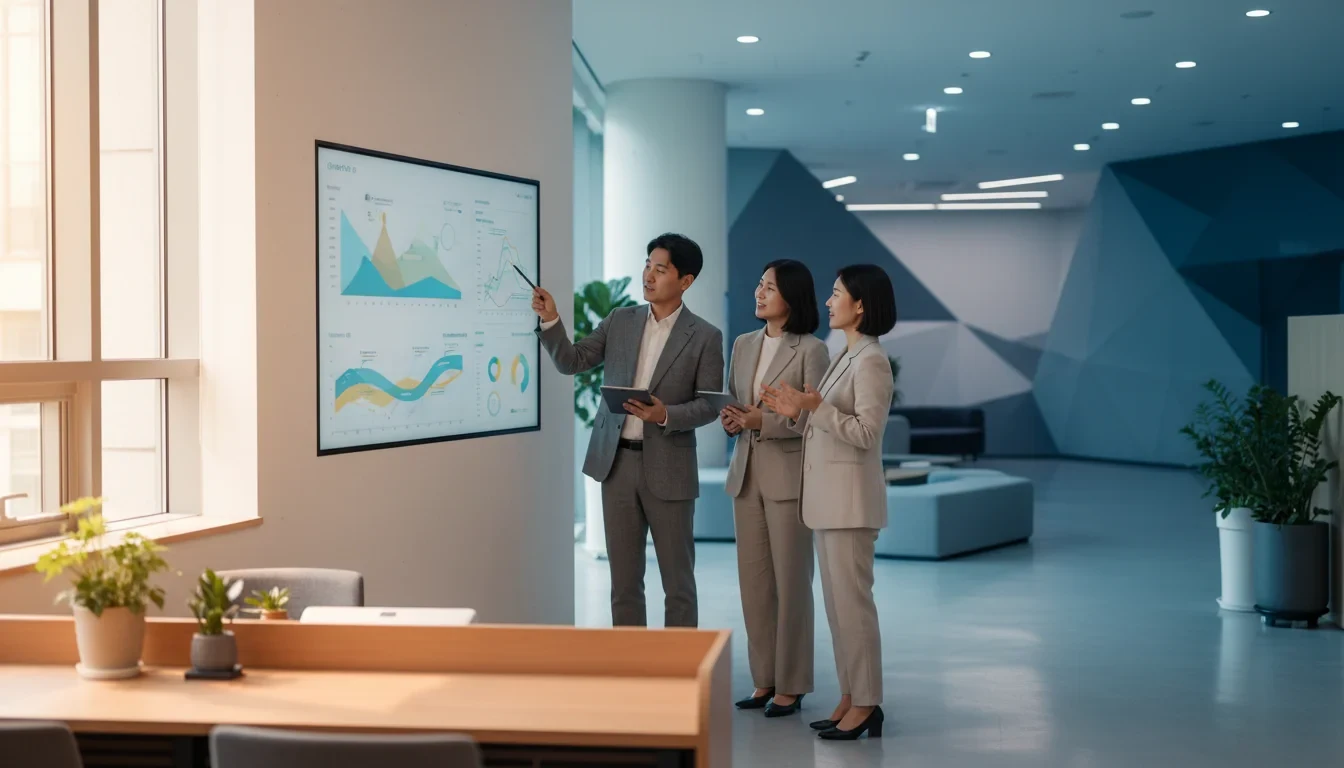 지방자치단체 복지 담당자들이 회의실에서 통합돌봄사업 평가 지표 변경사항을 논의하는 모습