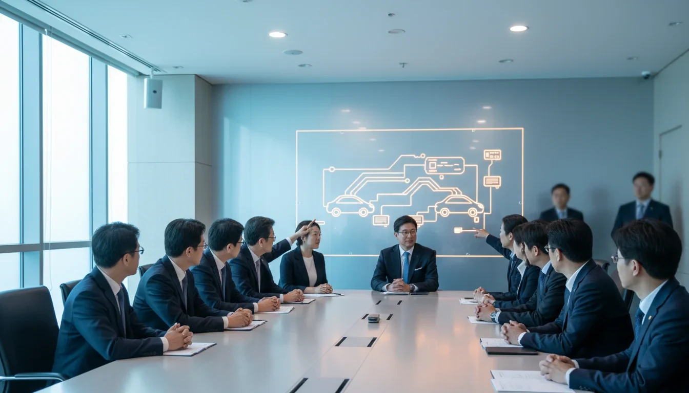 대구경북디자인센터에서 중소벤처기업부 차관과 전문가들이 내연기관차 부품기업의 SDV 전환 방안을 논의하는 토론회 현장