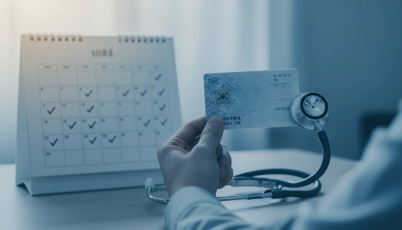 운전면허 수시 적성검사 제도 개선 전후를 비교하는 안내 도식과 경찰청 로고