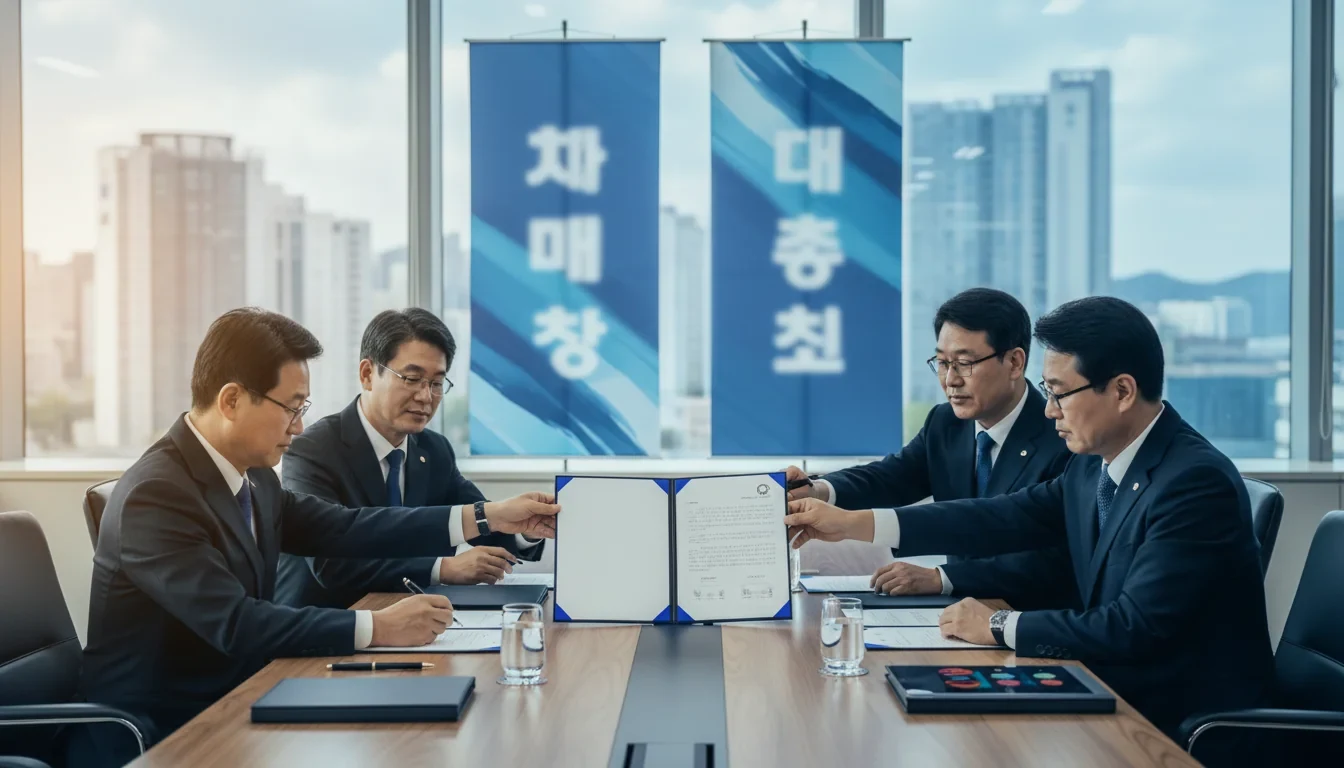 보건복지부와 교육부 등 4개 부처 관계자들이 청소년 심리부검 사업 업무협약서에 서명하는 모습