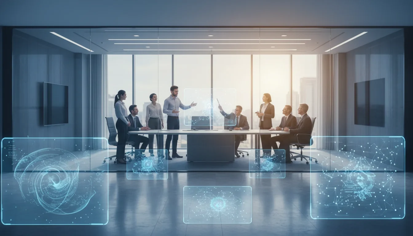 과학기술정보통신부 GovTech 인공지능 실증 사업화 지원사업 공모 안내 포스터와 AI 기술을 시연하는 창업기업 관계자들