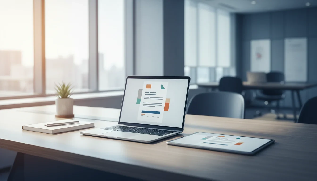 공무원이 간소화된 디지털 문서를 작성하며 업무 효율을 높이는 행정안전부 AI친화 행정문서 혁신 현장