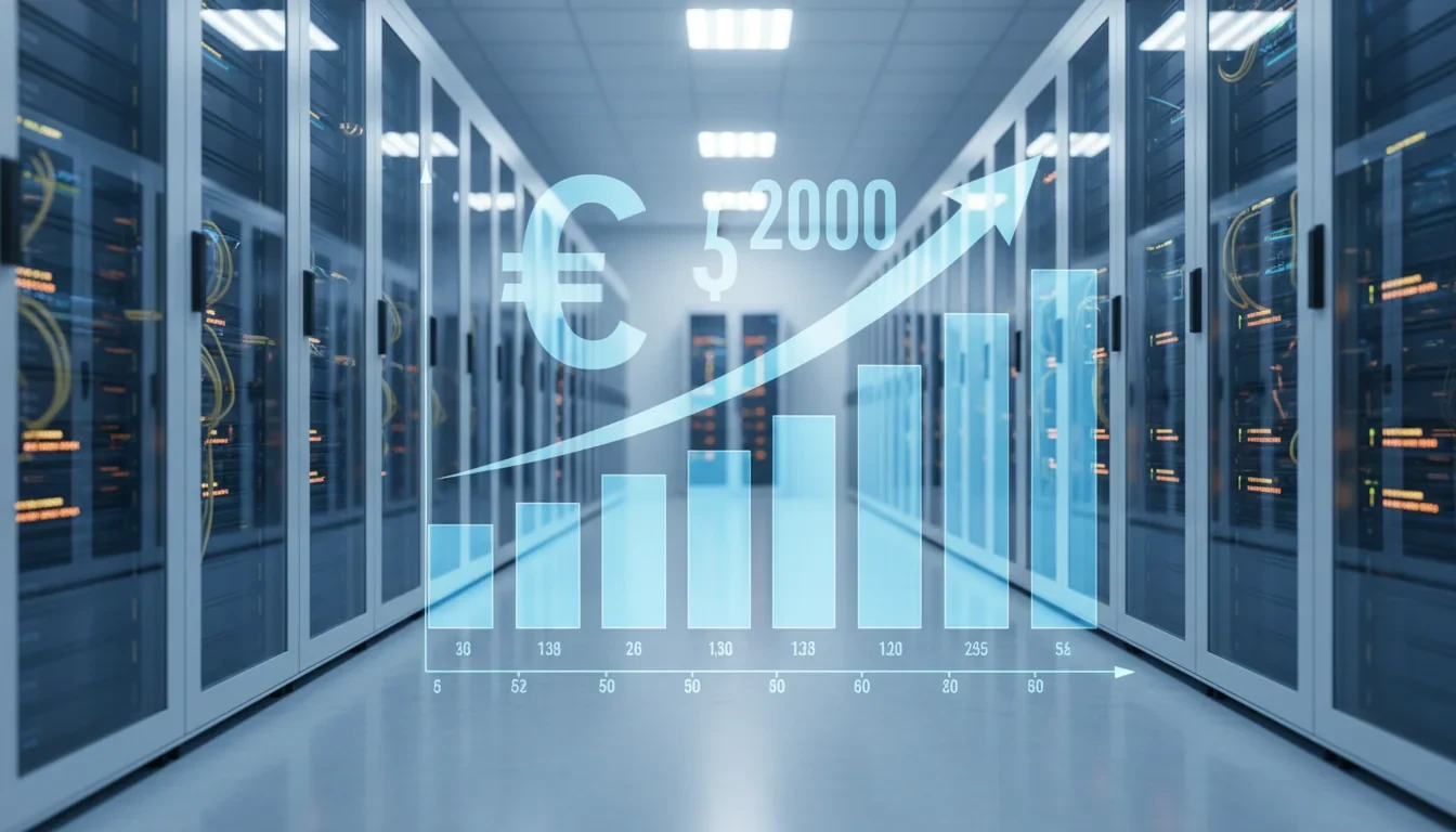 2024년 국내 클라우드 시장 매출 9조 원 돌파를 나타내는 성장 그래프와 서버 인프라 이미지