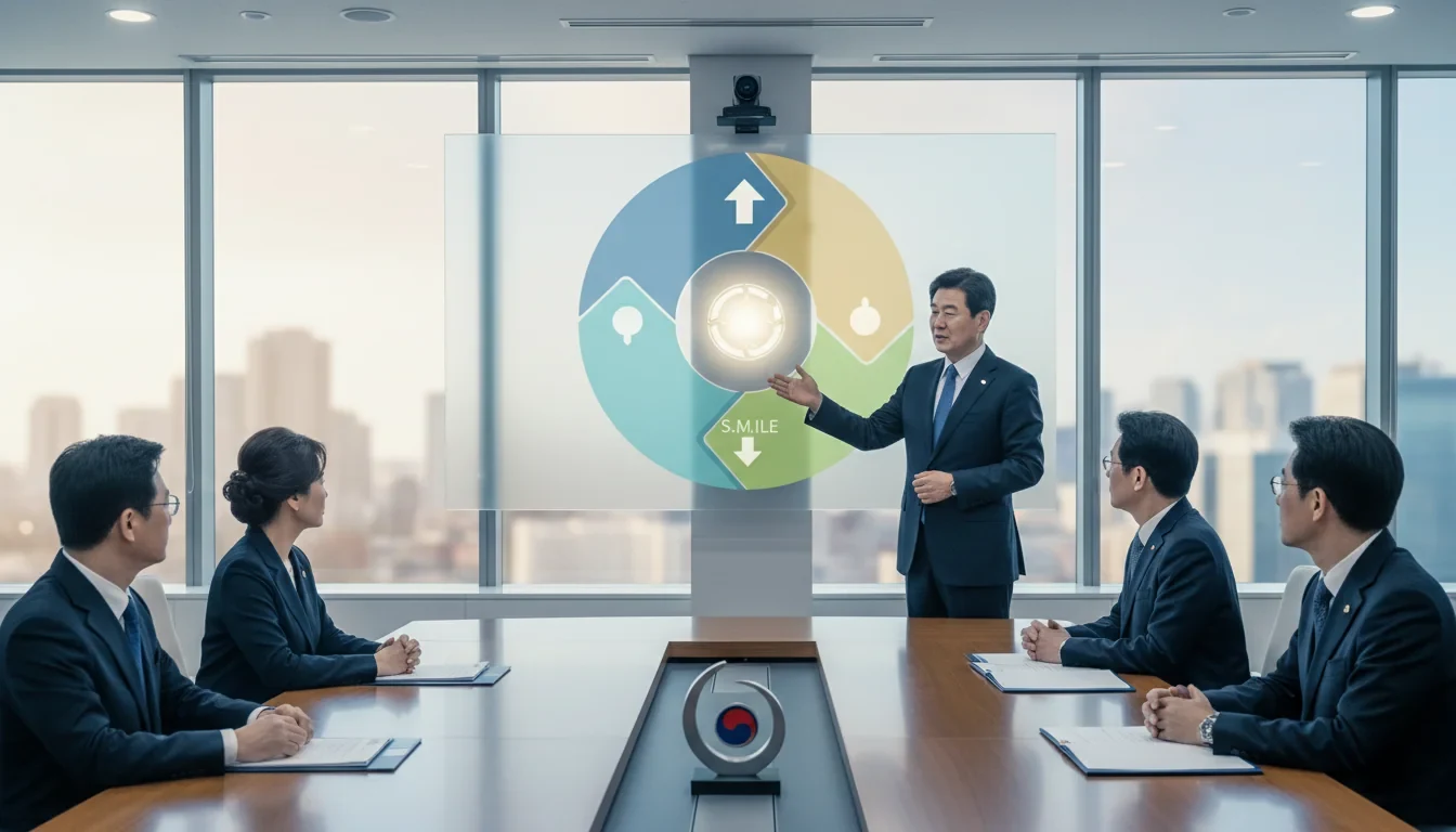 기획예산처 장관이 국무회의에서 협동조합 기본계획을 보고하는 회의장 모습