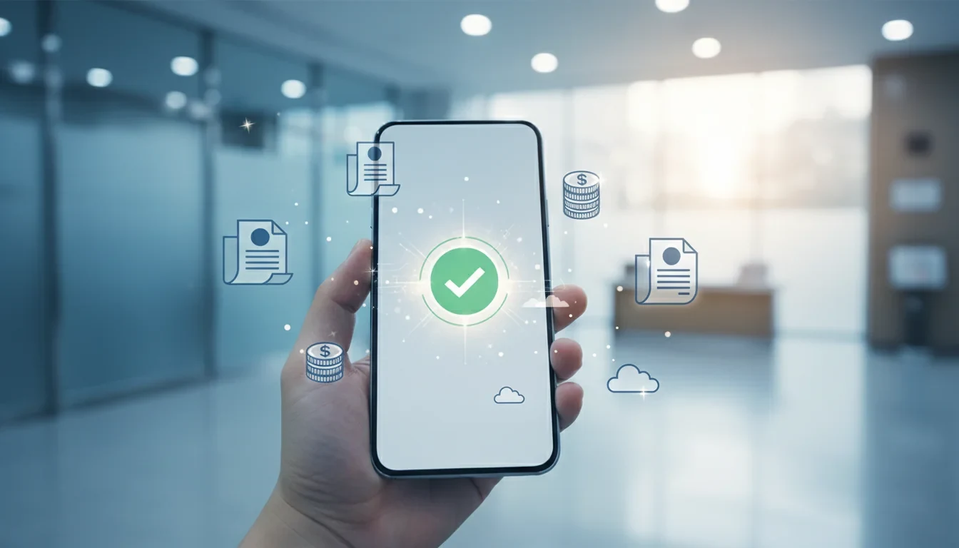 스마트폰 화면에서 내 보험 찾아줌 서비스를 통해 숨은 보험금을 조회하고 있는 모습