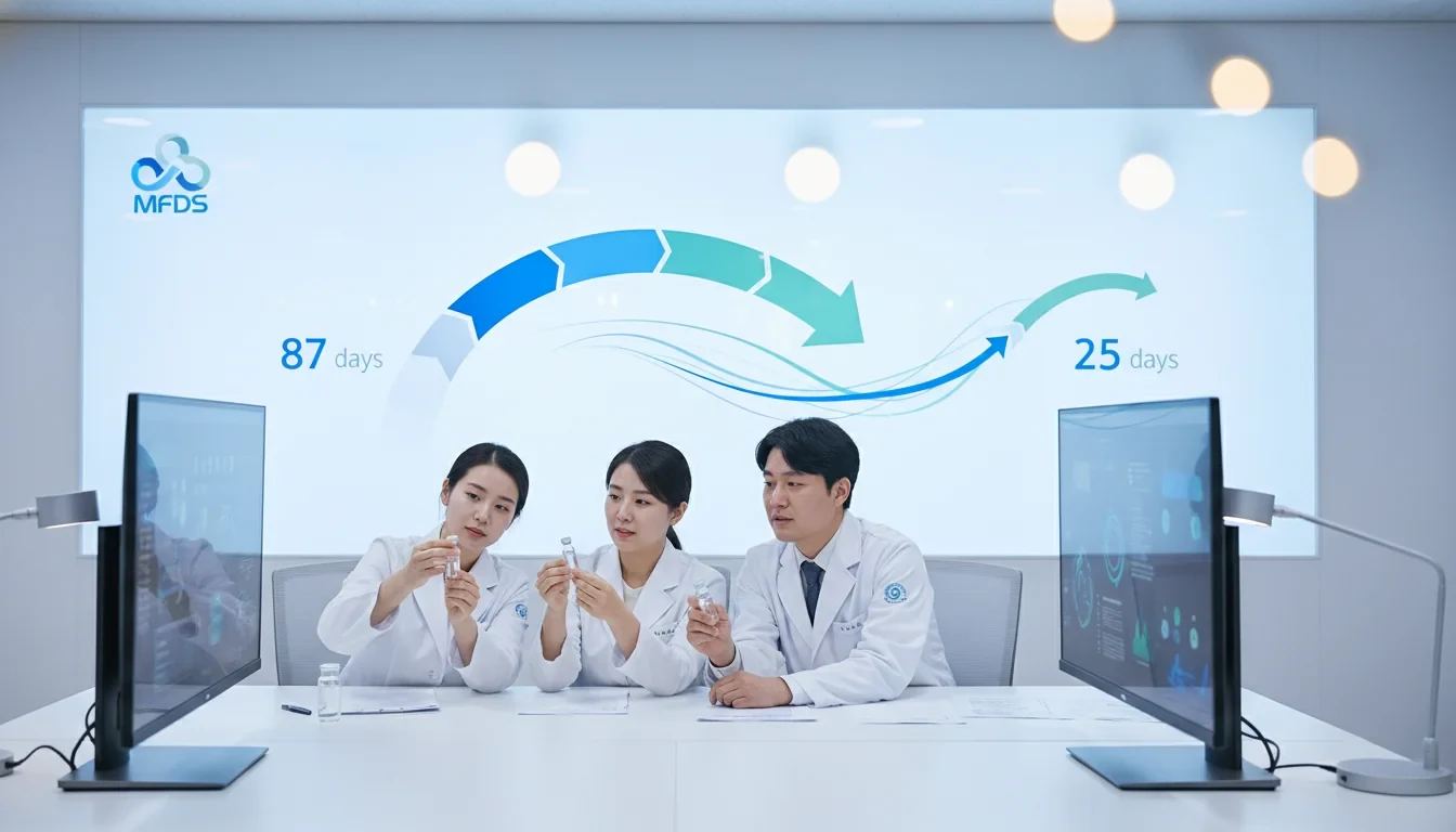 식품의약품안전처가 바이오시밀러와 신약의 허가·심사 절차를 개편하는 혁신방안 정책 브리핑 장면