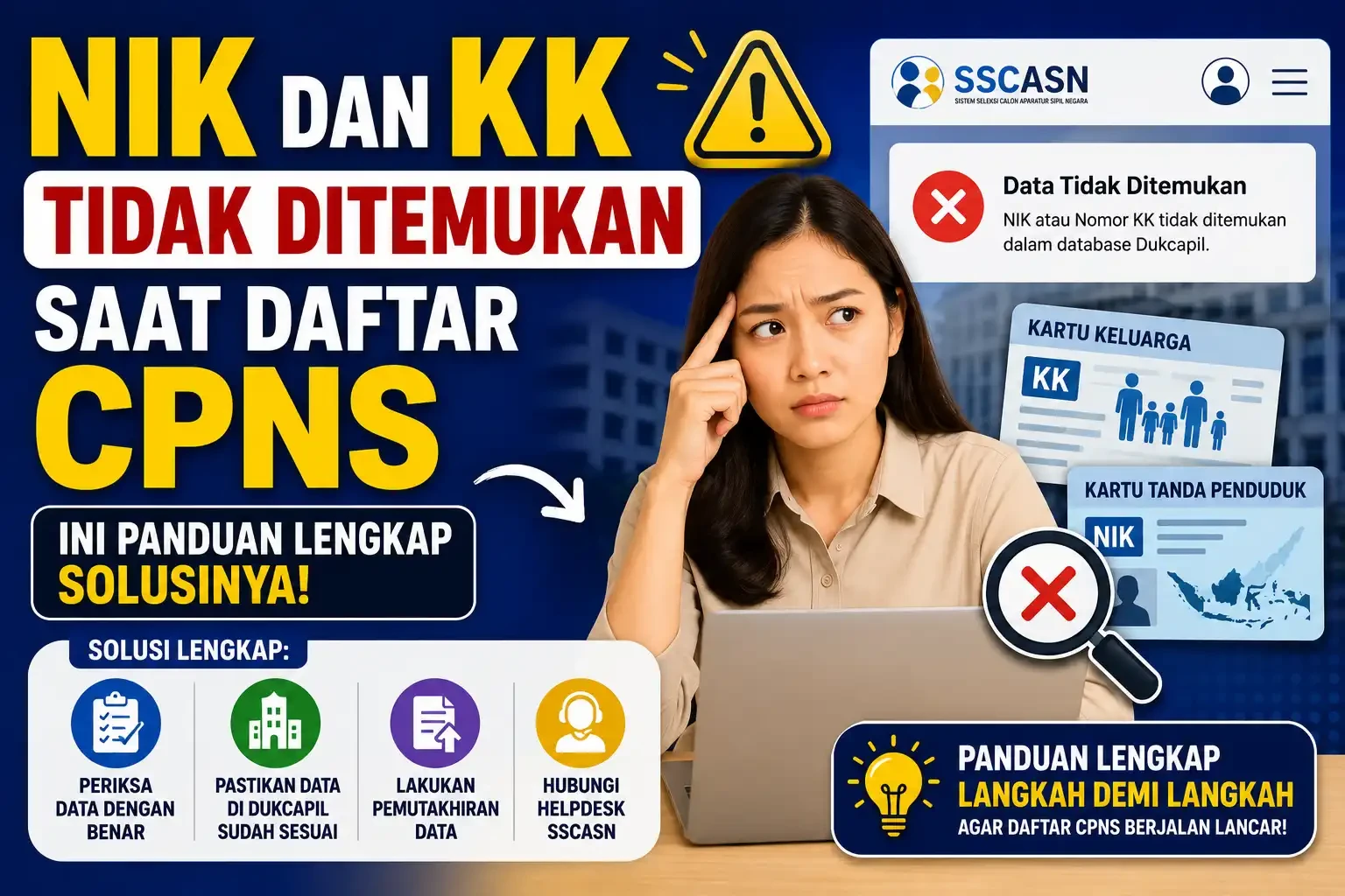 NIK dan KK Tidak Ditemukan Saat Daftar CPNS, Ini Panduan Lengkap Solusinya