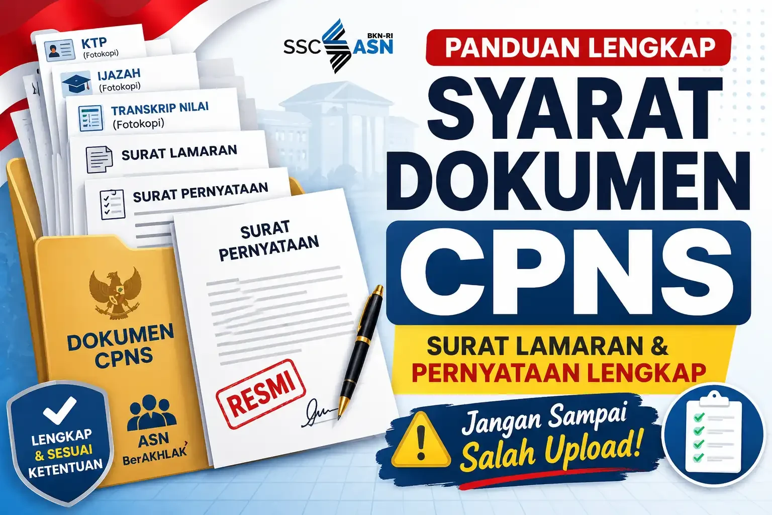 Panduan Lengkap Syarat Dokumen Surat Lamaran Pernyataan CPNS