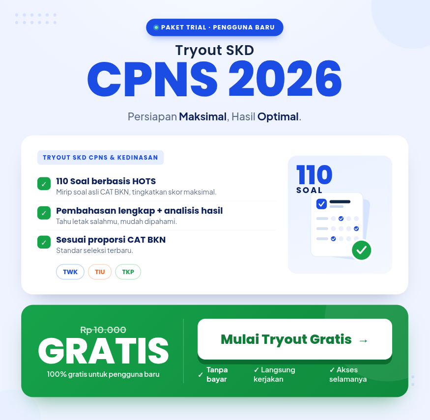 Simulasi CAT BKN Gratis: Tryout SKD untuk Persiapan CPNS 2026