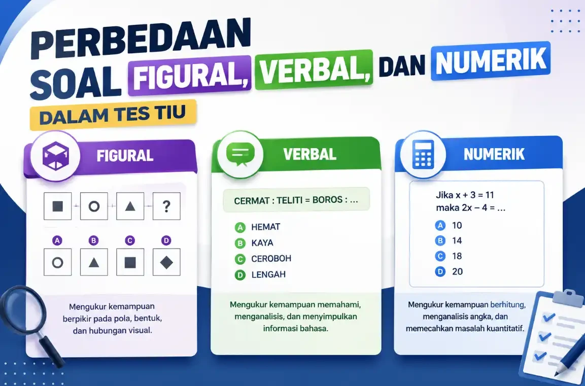 Perbedaan Soal Figural, Verbal, dan Numerik dalam Tes TIU