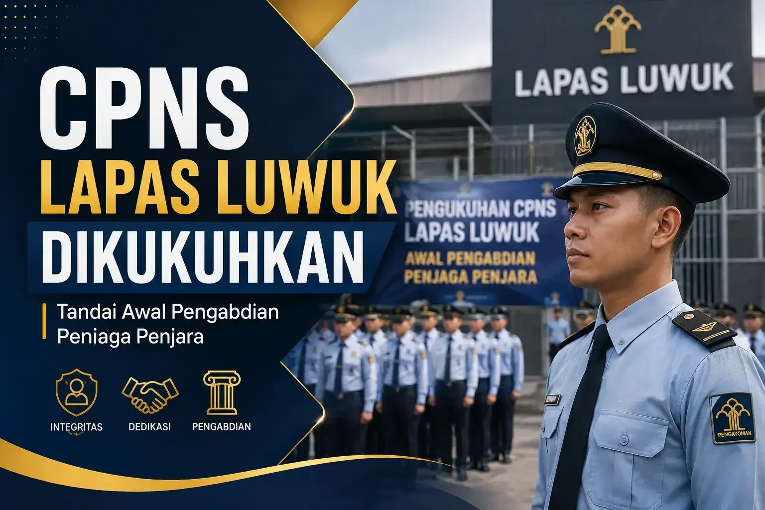 CPNS Lapas Luwuk Dikukuhkan, Tandai Awal Pengabdian Penjaga Penjara
